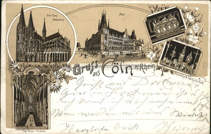 Koeln Rhein Dom Post Schatzkammer