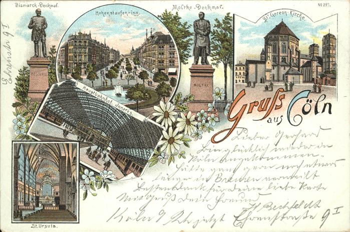 Koeln Rhein St.Gereon-Kirche Bismarck-Denkmal Hohen