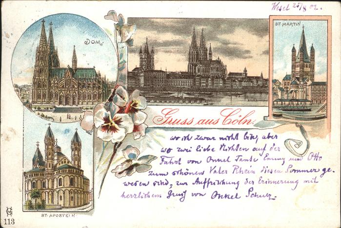 Koeln Rhein St.Martin Dom St.Aposteln