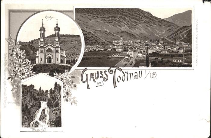 Todtnau Schwarzwald BW Kirche Wasserfall