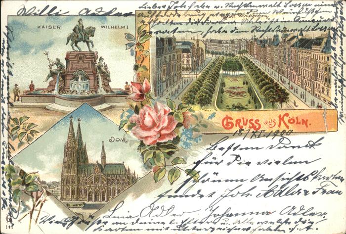 Koeln Rhein Dom Kaiser-Wilhelm-Denkmal