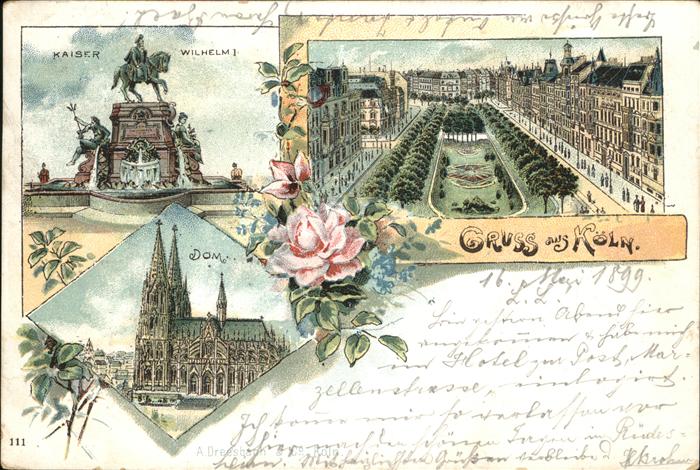 Koeln Rhein Dom Kaiser-Wilhelm-Denkmal