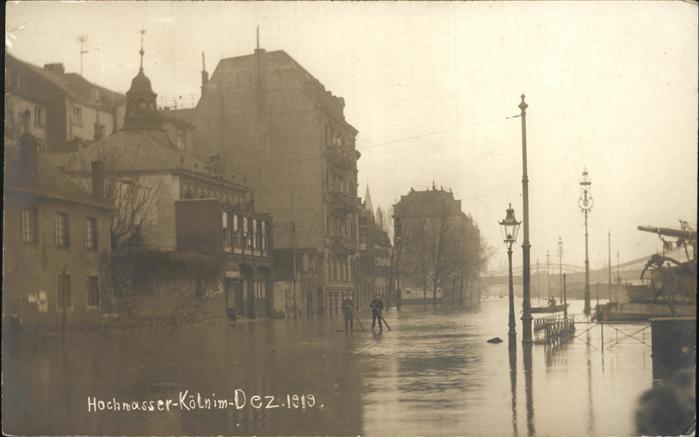 Koeln Rhein Hochwasse Dezember 1919