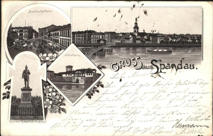 Spandau Rathaus Kaiser-Friedrich-Denkmal Brücke