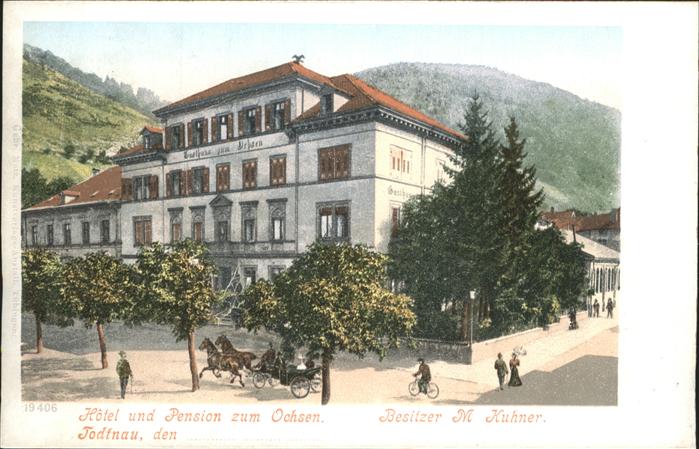 Todtnau Schwarzwald BW Hotel Pension Ochsen M. Kuhner Pferdekutsche