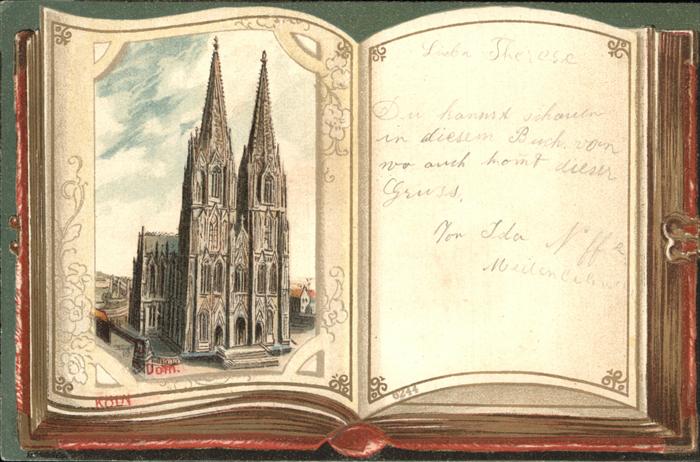 Koeln Rhein Buch mit Dom Kuenstlerkarte