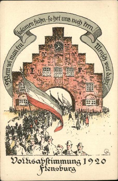 Flensburg Künstlerkarte Volksabstimmung 1920
