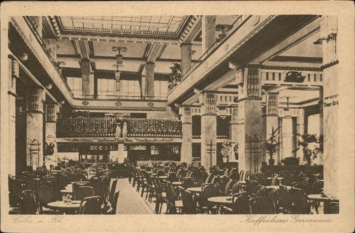 Koeln Rhein Kaffeehaus Germania innen Hohestrasse E