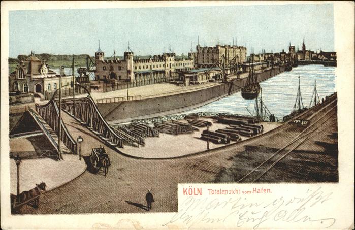 Koeln Rhein Hafen Brücke