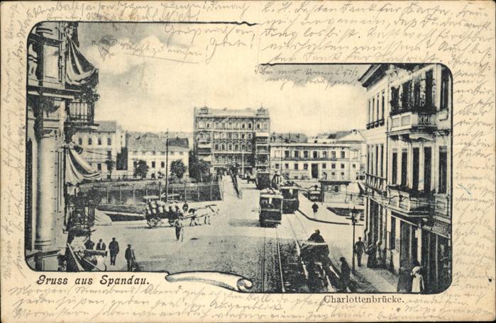 Spandau Charlottenbruecke Strassenbahn Pferdewagen