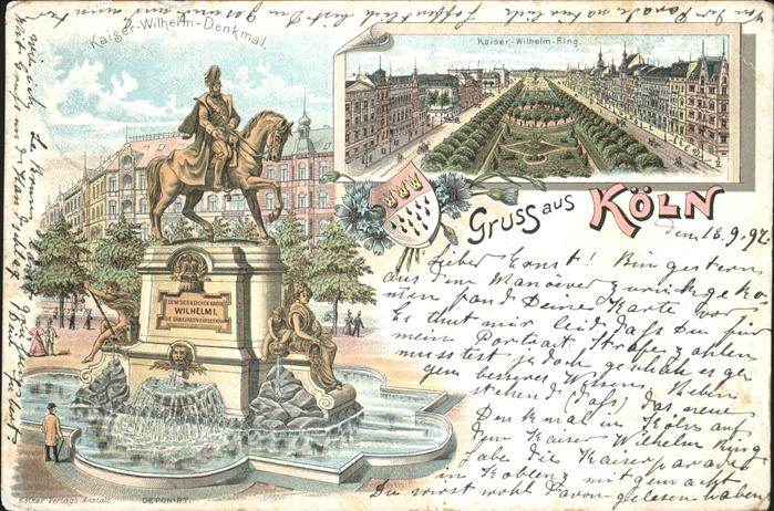 Koeln Rhein Kaiser-Wilhelm-Ring Denkmal