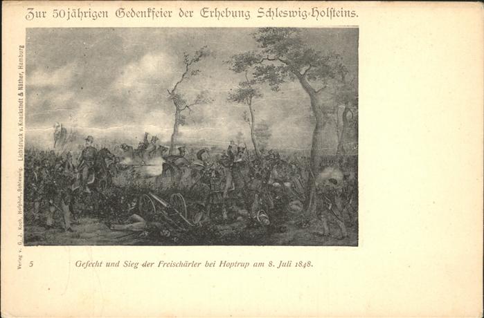 Schleswig Holstein Gefecht und Sieg der Freischaerler bei Hoptrup 8.7.1848