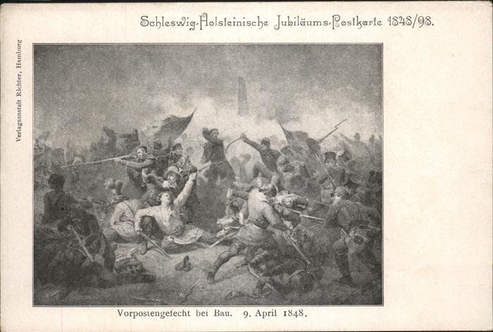 Schleswig Holstein Vorpostengefecht bei Bau 9.4.1848
