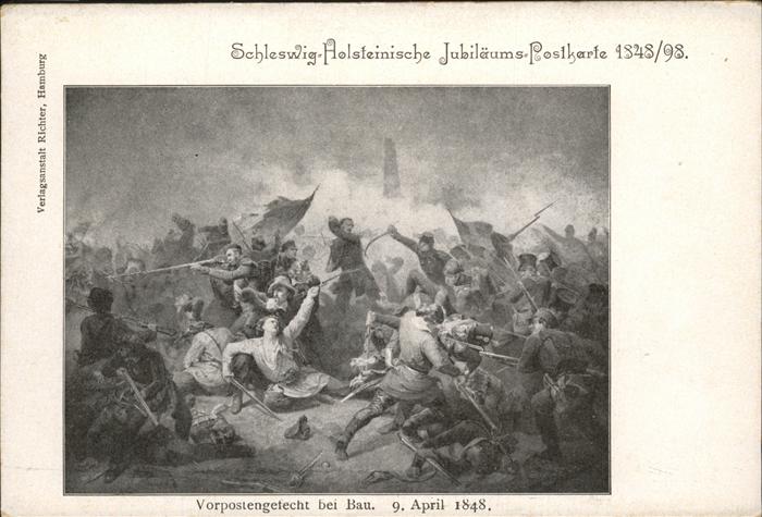 Schleswig Holstein Vorpostengefecht bei Bau 9.4.1848