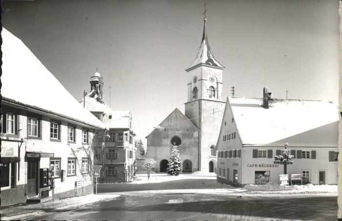 Lenzkirch Hochschwarzwald BW Nikolaus-Kirche im Schnee