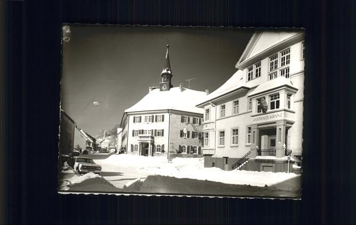 Bonndorf Schwarzwald Gasthaus Kranz im Schnee