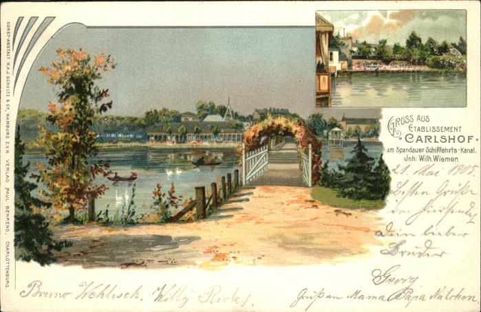 Spandau Hotel Restaurant Carlshof Schifffahrts-