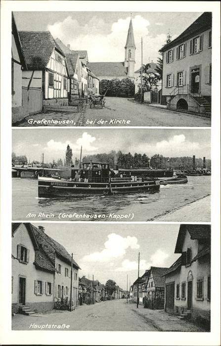 Grafenhausen Ortenau Kirche Rhein Schiff