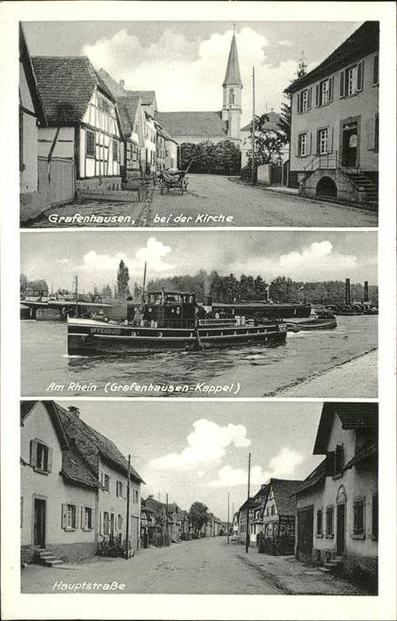 Grafenhausen Ortenau Kirche Rhein Schiff