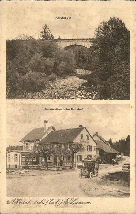 Friedenweiler Albviadukt Restaurant beim Bahnhof Auto