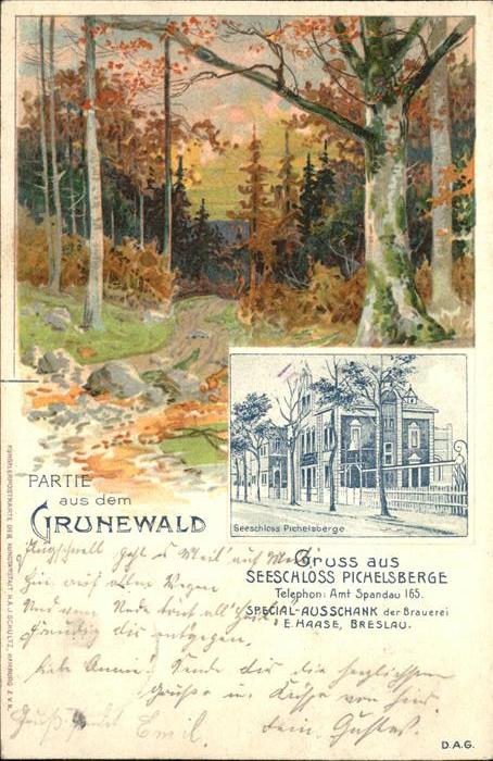 Grunewald Berlin Wald Seeschloss Pichelsberge Künstlerka