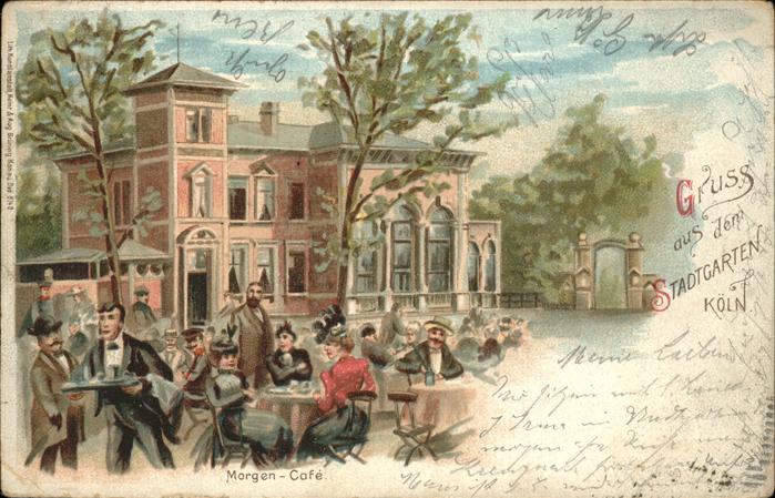 Koeln Rhein Stadtgarten Terrasse