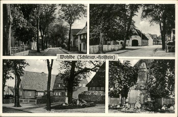 Wohlde Schleswig Kriegsehrenmal Schule Strasse