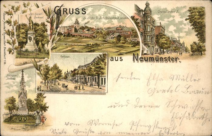 Neumuenster Schleswig-Holstein Kriegerdenkmal Rathaus