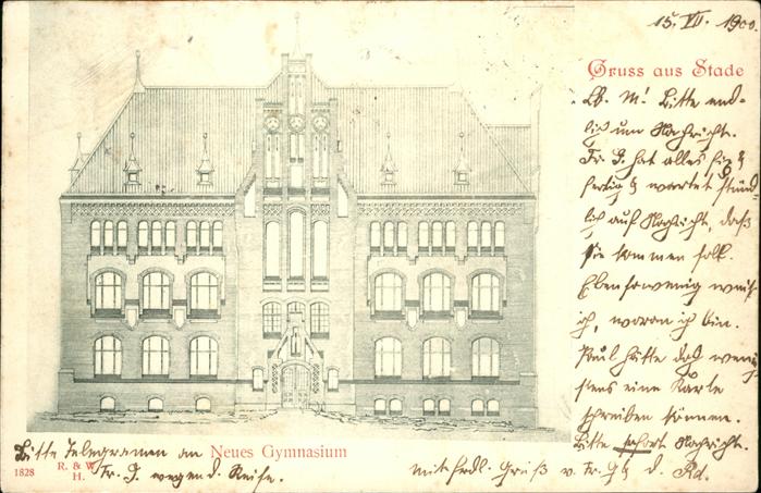 Stade Niederelbe Neues Gaymnasium Zeichnung