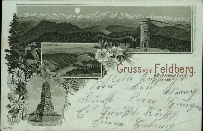 Feldberg Schwarzwald Feldbergsee Turm Bismarck-Denkmal Alpen