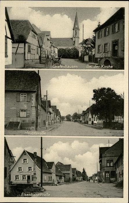 Grafenhausen Schwarzwald Kirche Hauptstrass Eisenbahnstrasse