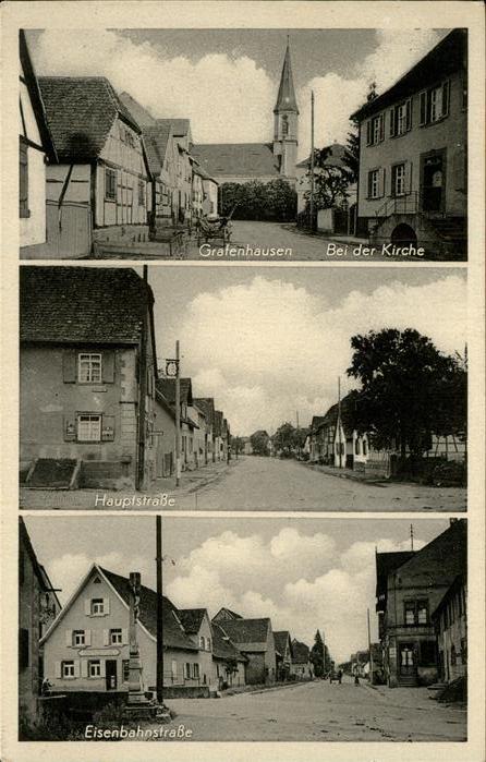 Grafenhausen Schwarzwald Kirche Hauptstrass Eisenbahnstrasse