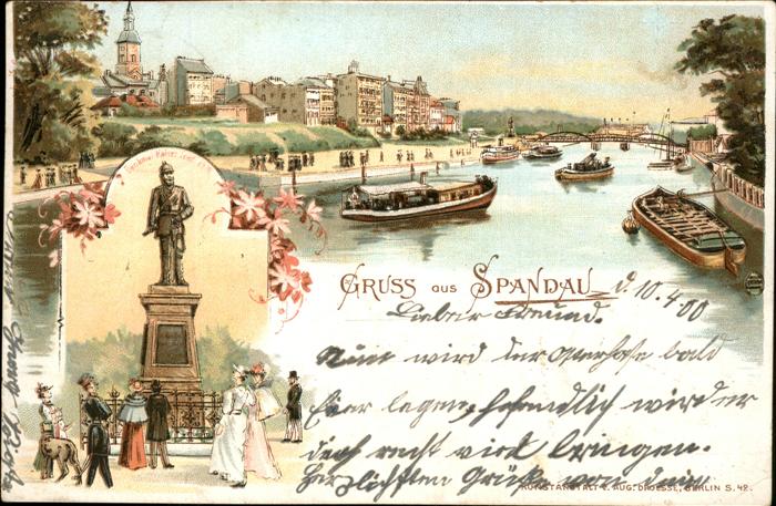 Spandau Brücke Boote Denkmal