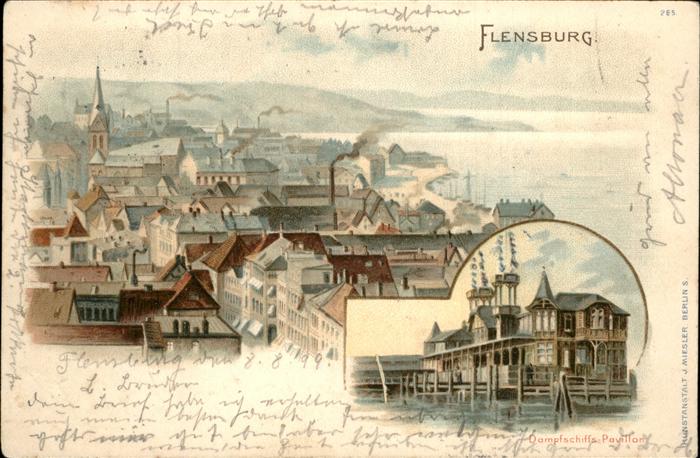 Flensburg Panorama Künstlerkarte