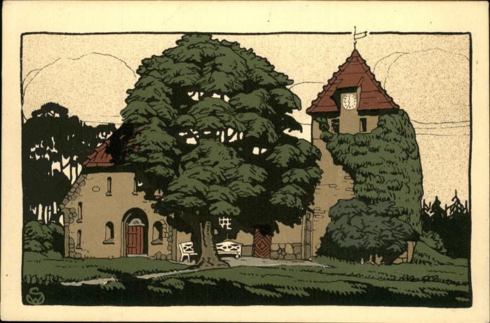 Thomasburg Lueneburg Kirche Künstlerkarte Lüneburger Heide