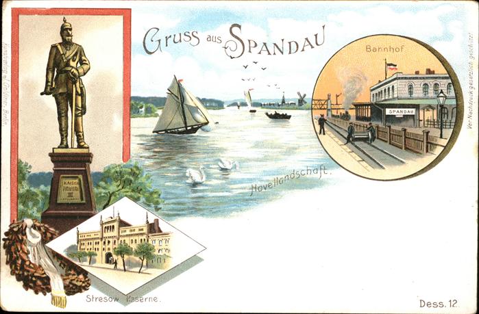 Spandau Bahnhof Stresow-Kaserne Denkmal Havel