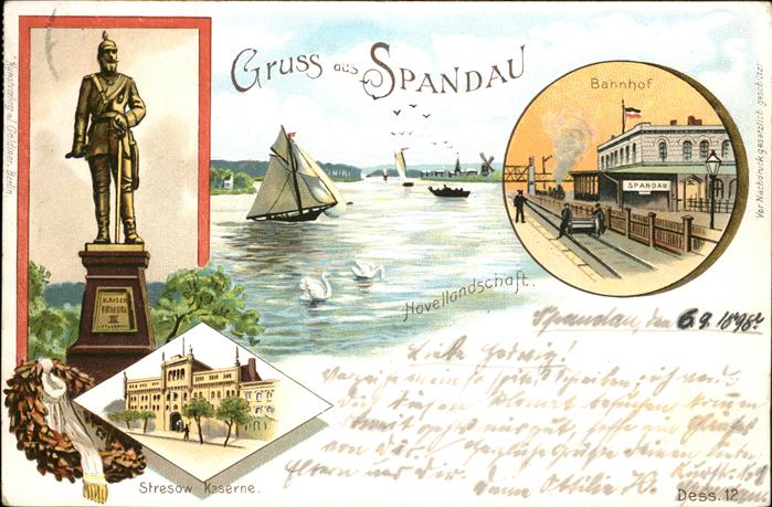 Spandau Bahnhof Stresow-Kaserne Denkmal Havel