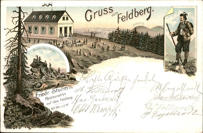 Feldberg Taunus Friedrich Sturm Restaurant Altkoenig Wanderer