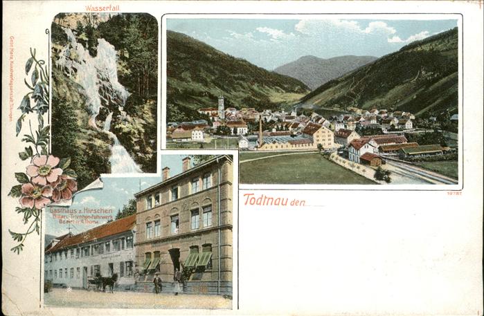 Todtnau Panorama Wasserfall Gasthaus Hirschen