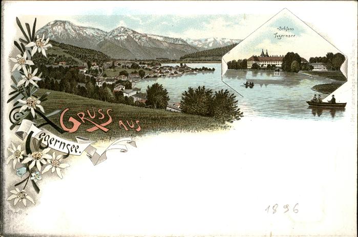 Tegernsee Schloss Ruderboote See