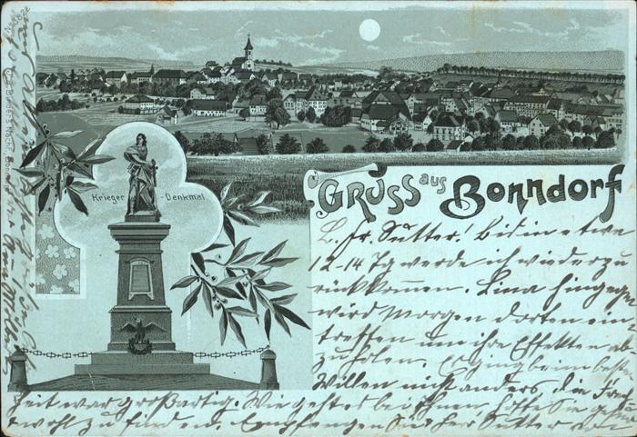 Bonndorf Schwarzwald Bei Nacht Krieger-Denkmal