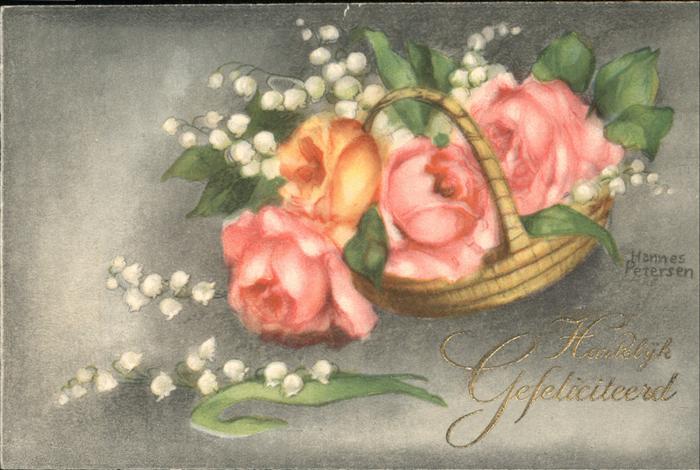 Petersen Hannes Geburtstag Rosen Korb