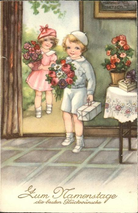Petersen Hannes Namenstag Kinder Blumen Geschenke