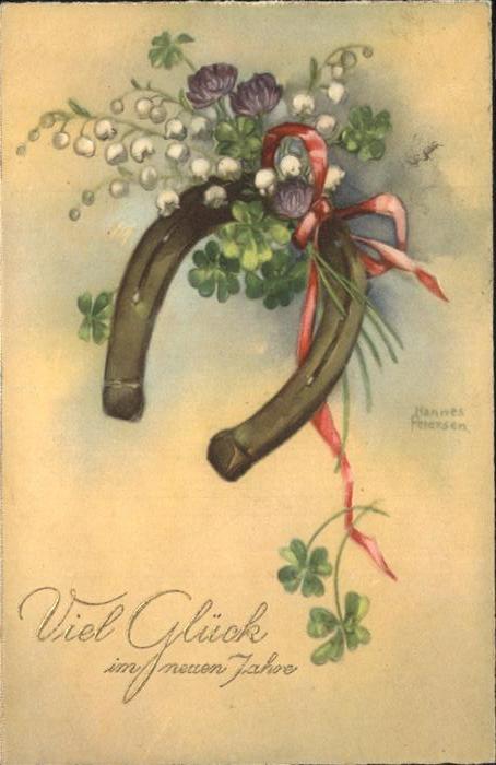 Petersen Hannes Hufeisen Neujahr Kleeblätter