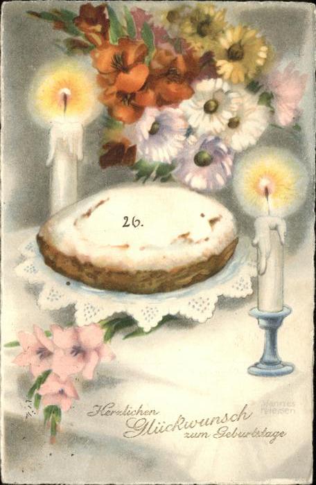 Petersen Hannes Geburtstag Kuchen Blumen Kerzen