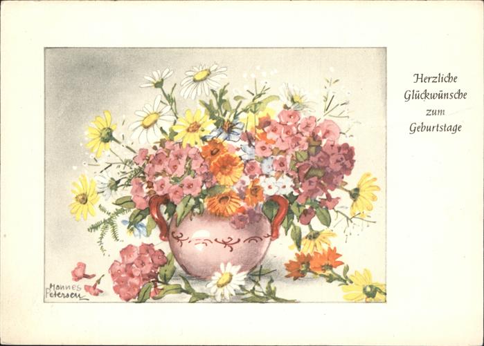 Petersen Hannes Nr. 3328 Geburtstag Blumen
