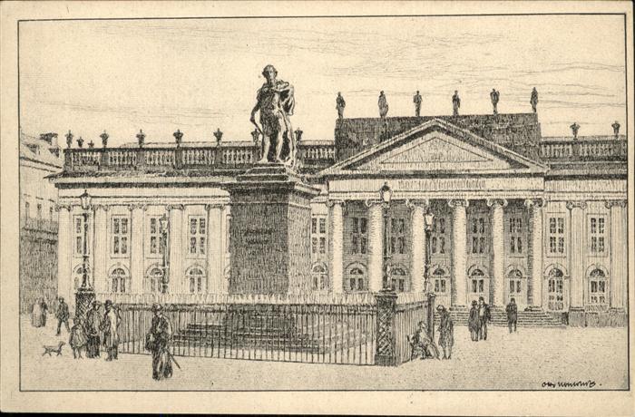 Ubbelohde Otto Federzeichnung Kassel Friedrichsplatz