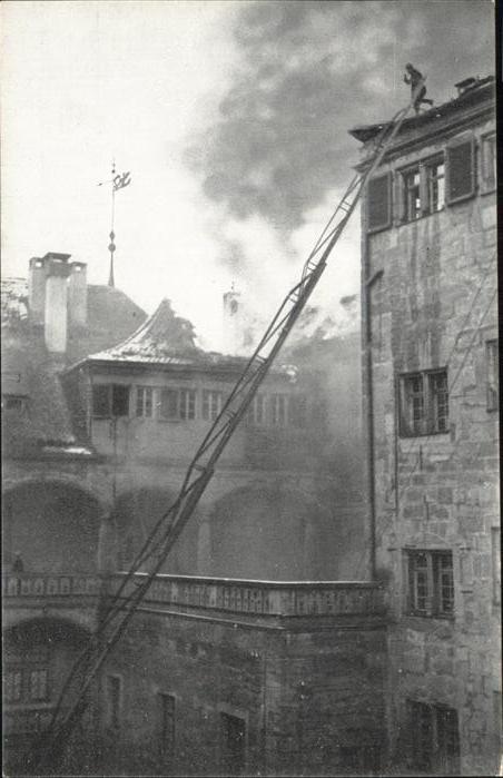 Feuerwehr Schloss Stuttgart Brand