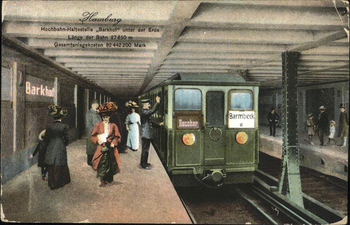 U-Bahn Subway Underground Haltestelle Barkhof Hamburg