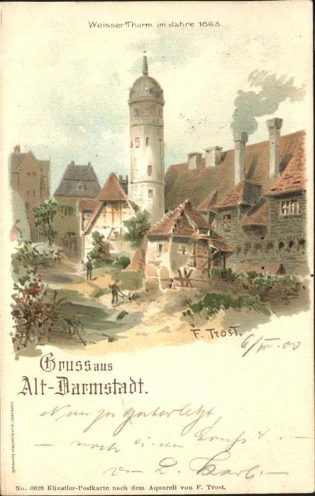 Trost F. Nr. 6028 Alt-Darmstadt Weisser Turm